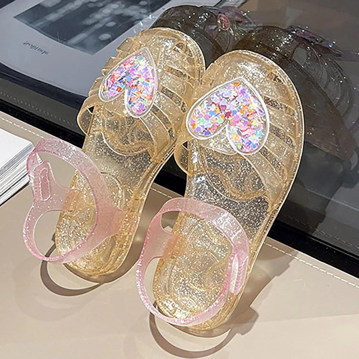 2025 Kids Sandals Comfortable Cut-Out Walking Footwear with Ankle Strap Fashion Indoor/Outdoor Cute Slip-On Casual Shoe Breathable Non-Slip Flats Slides Summer Beach Vacation Slippers