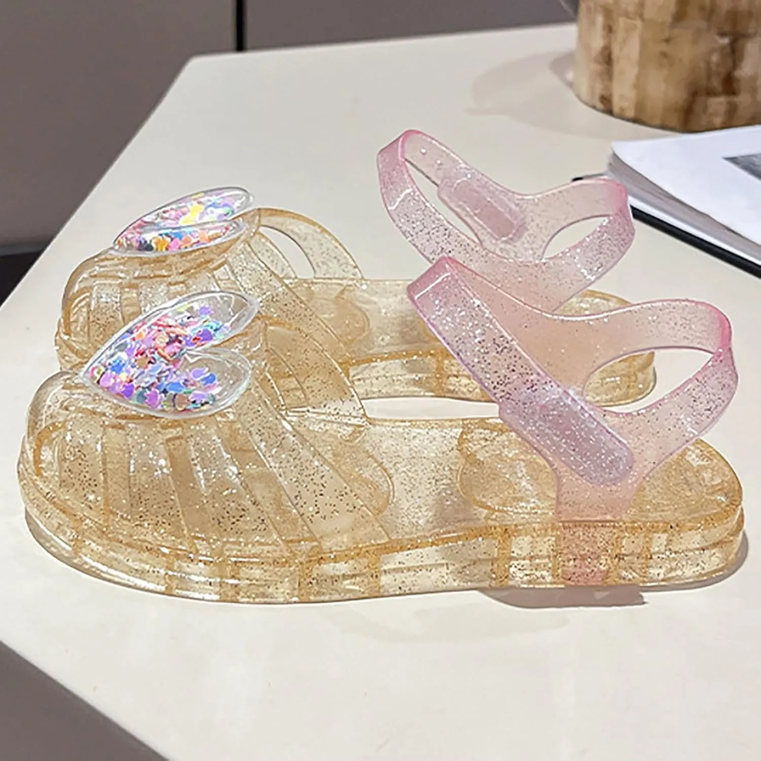 2025 Kids Sandals Comfortable Cut-Out Walking Footwear with Ankle Strap Fashion Indoor/Outdoor Cute Slip-On Casual Shoe Breathable Non-Slip Flats Slides Summer Beach Vacation Slippers
