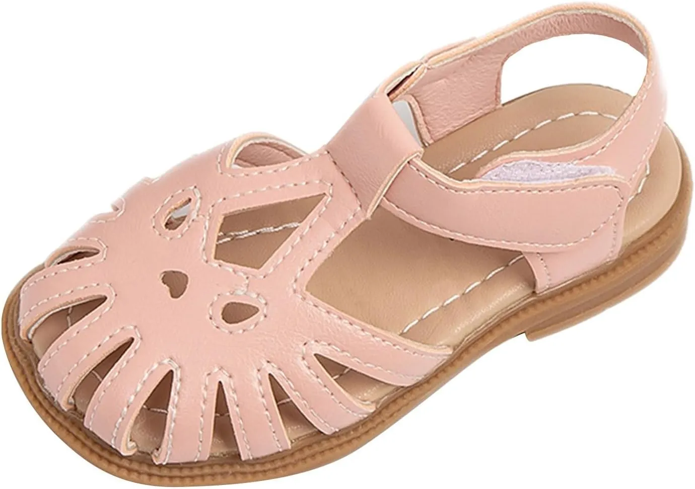 2025 Kids Sandals Comfortable Cut-Out Walking Footwear with Ankle Strap Summer Beach Vacation Slippers Indoor/Outdoor Breathable Slip-On Slides Fashion Boy Girls Dressy Casual Shoe