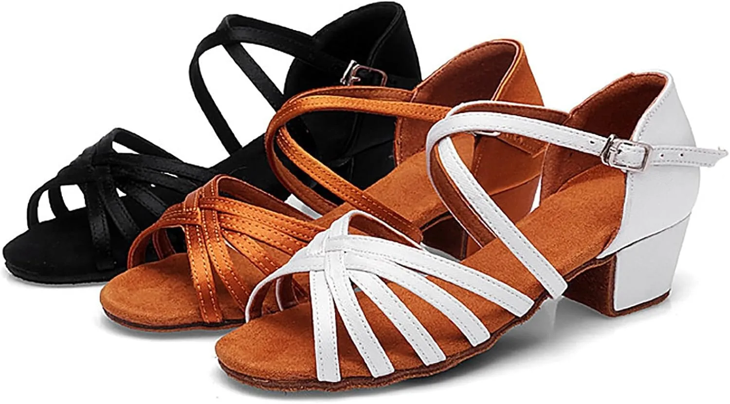 2025 Kids Sandals Comfortable Girls Chunky Heels with Adjustable Buckle Fashion Cute Dance Party Shoes Non-Slip Walking Footwear Breathable Open Toe Slip-On Casual Shoe Outdoor Beach Vacation Slippers
