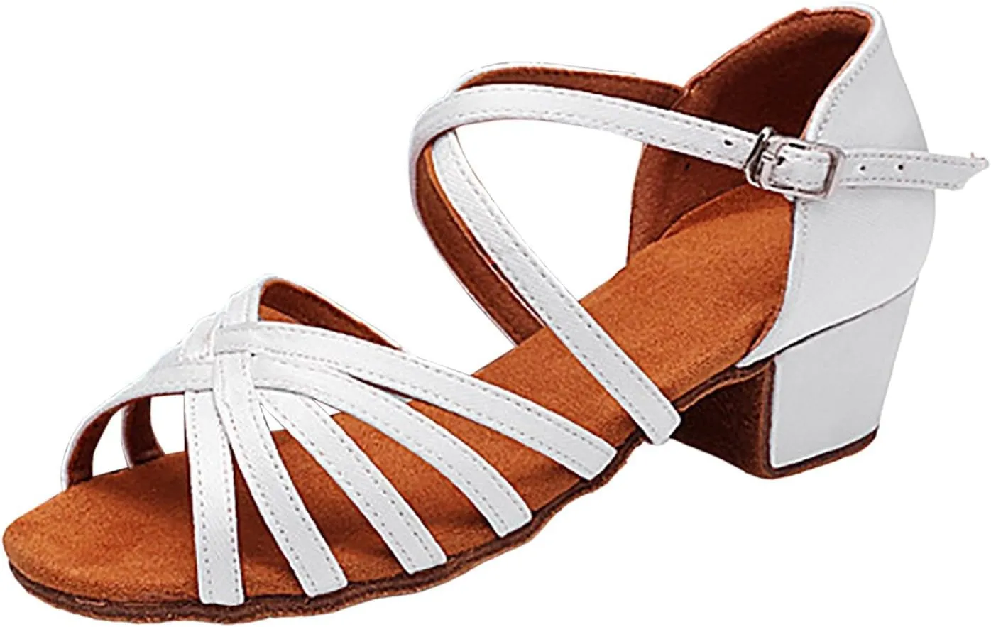 2025 Kids Sandals Comfortable Girls Chunky Heels with Adjustable Buckle Fashion Cute Dance Party Shoes Non-Slip Walking Footwear Breathable Open Toe Slip-On Casual Shoe Outdoor Beach Vacation Slippers