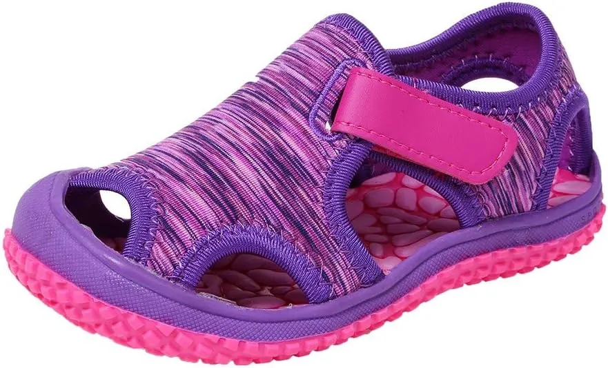 2025 Kids Sandals Fashion Boy Girls Dressy Casual Shoe with Ankle Strap Comfortable Cut-Out Walking Footwear Indoor/Outdoor Breathable Slip-On Sport Slides Summer Beach Vacation Slippers
