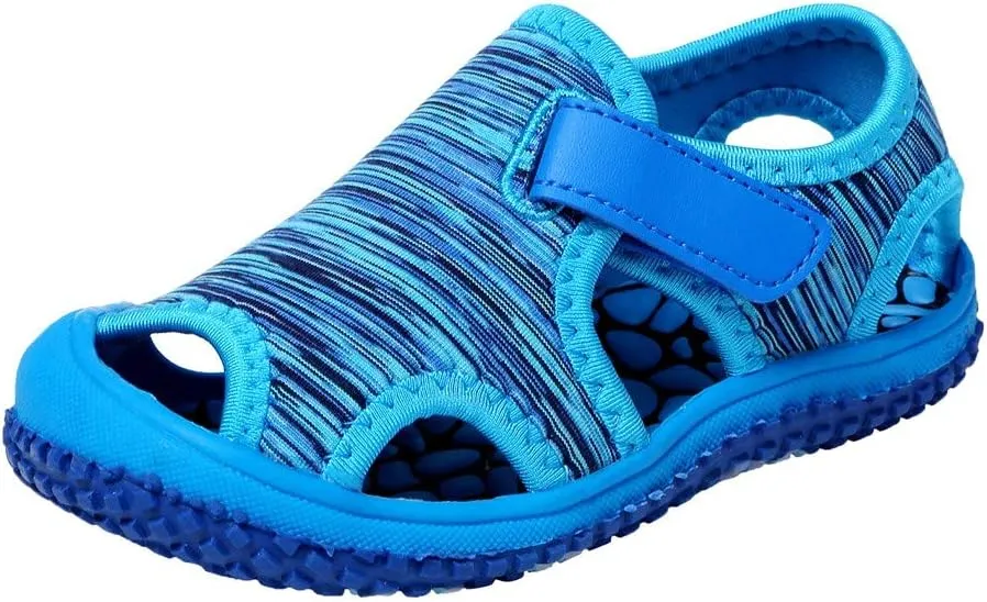 2025 Kids Sandals Fashion Boy Girls Dressy Casual Shoe with Ankle Strap Comfortable Cut-Out Walking Footwear Indoor/Outdoor Breathable Slip-On Sport Slides Summer Beach Vacation Slippers
