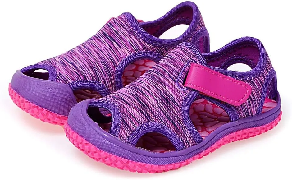 2025 Kids Sandals Fashion Boy Girls Dressy Casual Shoe with Ankle Strap Comfortable Cut-Out Walking Footwear Indoor/Outdoor Breathable Slip-On Sport Slides Summer Beach Vacation Slippers