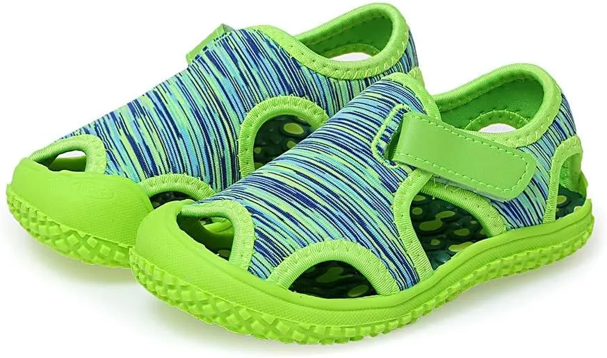 2025 Kids Sandals Fashion Boy Girls Dressy Casual Shoe with Ankle Strap Comfortable Cut-Out Walking Footwear Indoor/Outdoor Breathable Slip-On Sport Slides Summer Beach Vacation Slippers
