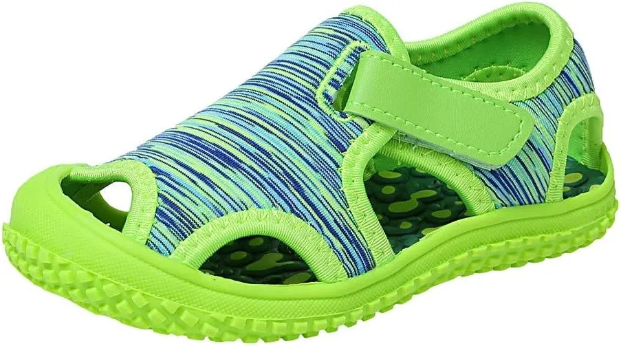 2025 Kids Sandals Fashion Boy Girls Dressy Casual Shoe with Ankle Strap Comfortable Cut-Out Walking Footwear Indoor/Outdoor Breathable Slip-On Sport Slides Summer Beach Vacation Slippers