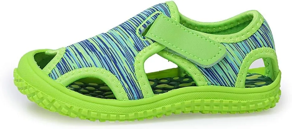 2025 Kids Sandals Fashion Boy Girls Dressy Casual Shoe with Ankle Strap Comfortable Cut-Out Walking Footwear Indoor/Outdoor Breathable Slip-On Sport Slides Summer Beach Vacation Slippers