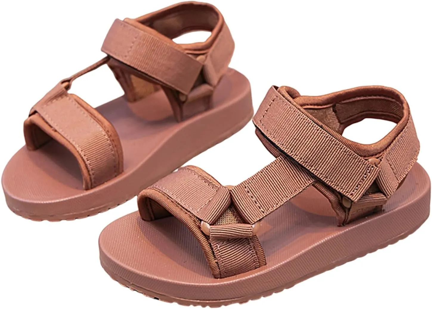 2025 Kids Sandals Indoor/Outdoor Open Toe Slip-On Sneakers with Ankle Strap Fashion Boy Girls Non-Slip Walking Footwear Breathable Sport Flats Shoe Comfortable Beach Vacation Slippers