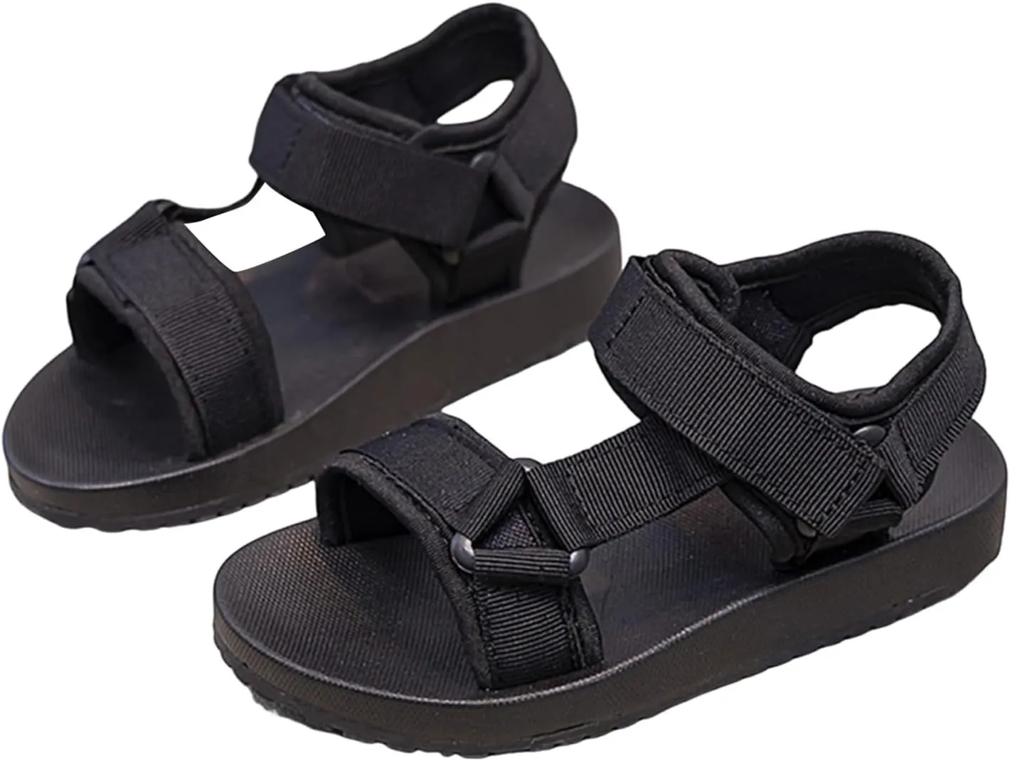 2025 Kids Sandals Indoor/Outdoor Open Toe Slip-On Sneakers with Ankle Strap Fashion Boy Girls Non-Slip Walking Footwear Breathable Sport Flats Shoe Comfortable Beach Vacation Slippers