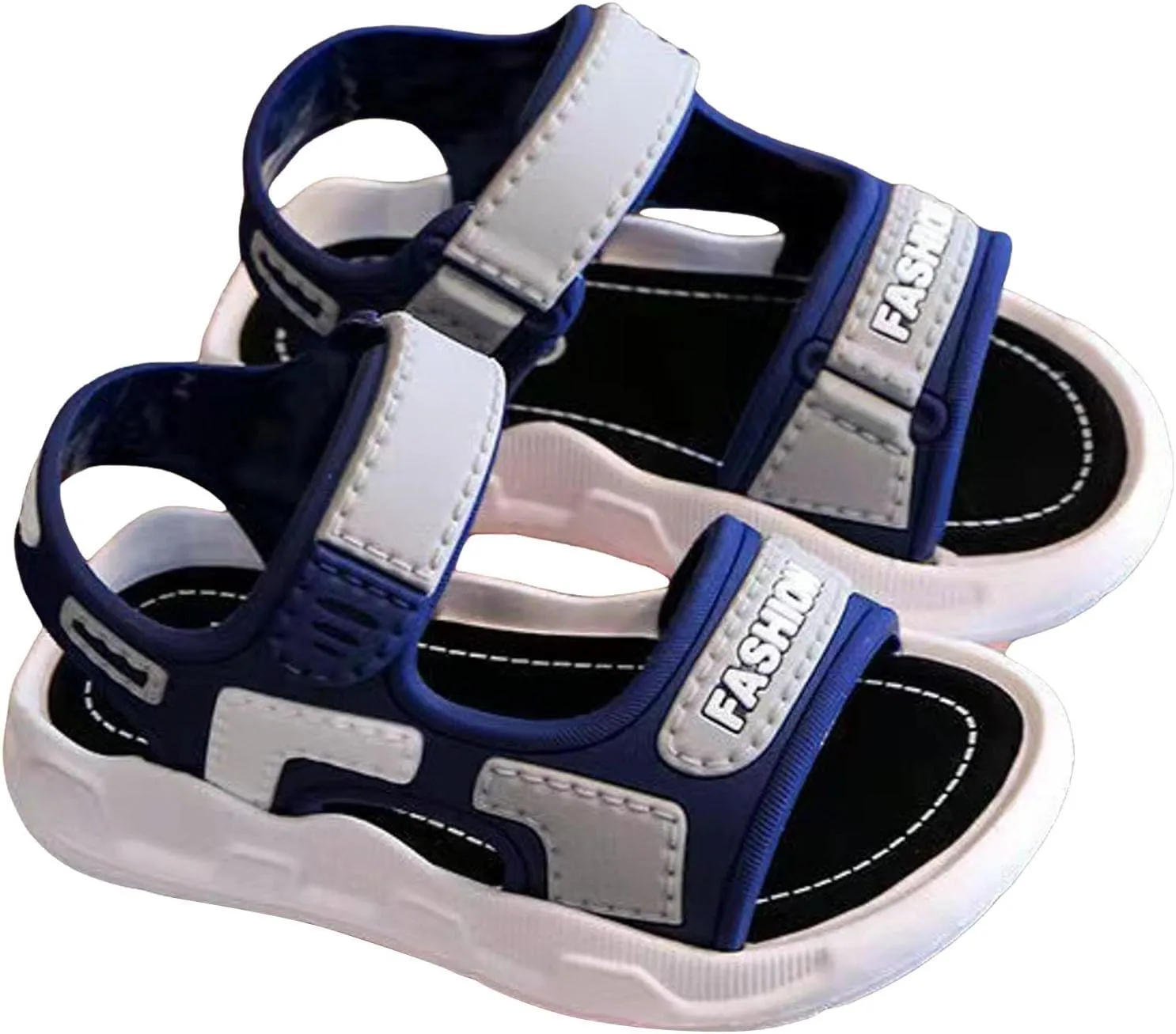 2025 Kids Sandals Indoor/Outdoor Slip-On Casual Shoe Fashion Boys Sport Sneakers with Ankle Strap Comfortable Walking Footwear Breathable Non-Slip Flats Slides Summer Beach Vacation Slippers