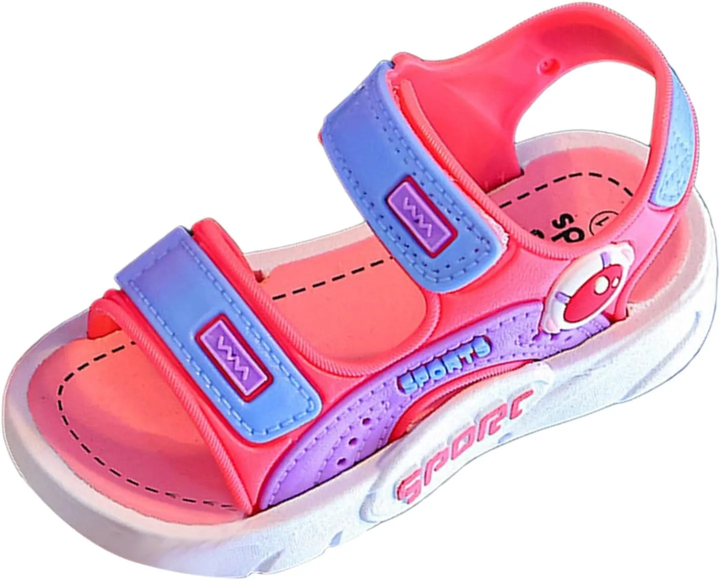 2025 Kids Sandals Indoor/Outdoor Slip-On Casual Shoe Fashion Boys Sport Sneakers with Ankle Strap Comfortable Walking Footwear Breathable Non-Slip Flats Slides Summer Beach Vacation Slippers