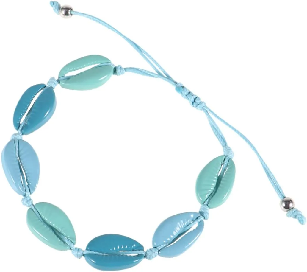 2pcs Hawaii Sea Woven Bracelet Shell Hand Jewelry Fashion Decor Trendy Accessory