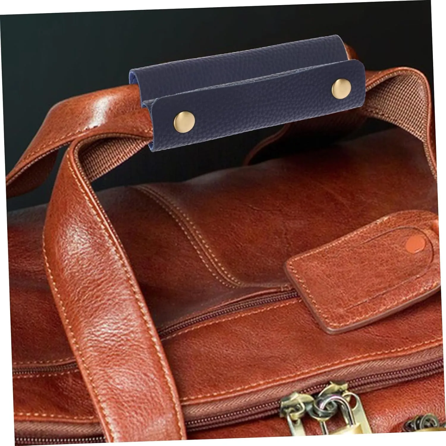 2sets Pu Leather Luggage Belt Handle Wrap for Suitcase Bag Straps for Travel 2pcs*2