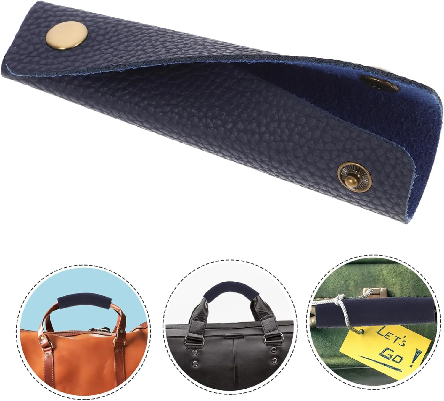 2sets Pu Leather Luggage Belt Handle Wrap for Suitcase Bag Straps for Travel 2pcs*2