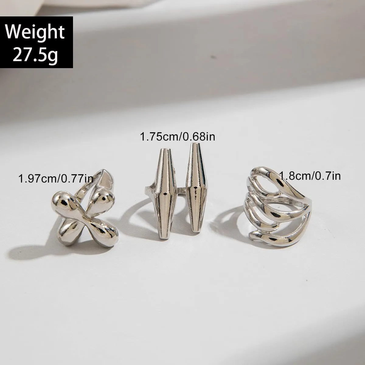 3-12PCS Gold Chunky Rings For Women 14K Gold Plated Stacking Ring Set Open Dome Knuckle Rings Adjustable Chunky Signet Rings Irregular Skeleton Geometric Stacking Ring Set