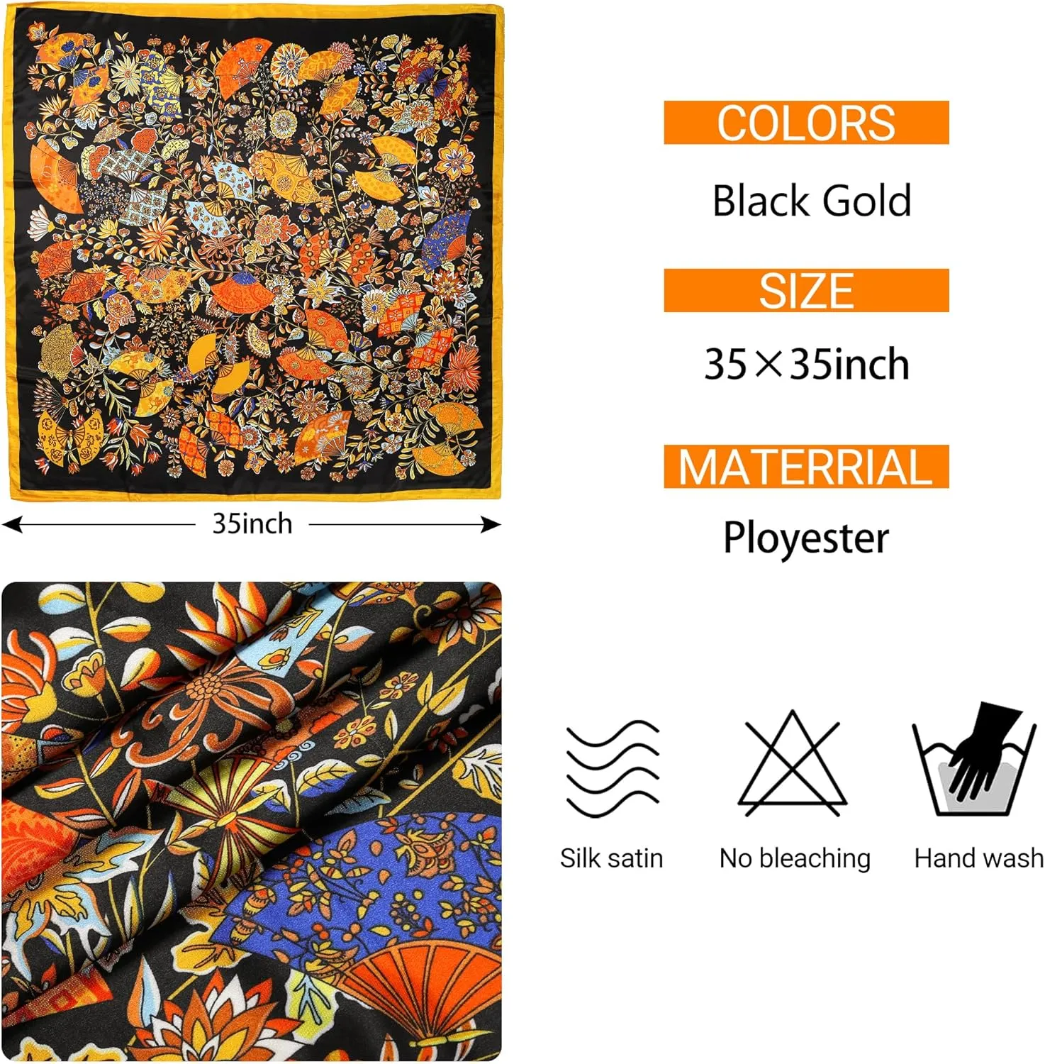 35 Satin Large Head Scarves Silk Bandana Like Neck Scarf Hair Sleeping Wraps Lightweight Satin Silk Scarfs for Women
