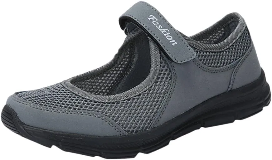 AMDBEL Sneakers for Women Trendy 2024 Mesh Backless Sneakers Lightweight Comfort Casual Shoes Slip-On Wedge Tennis Shoes