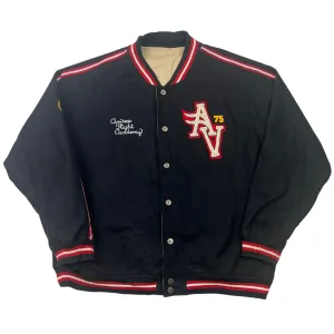 Avirex Flight Academy Reversible Black Wool Varsity Jacket
