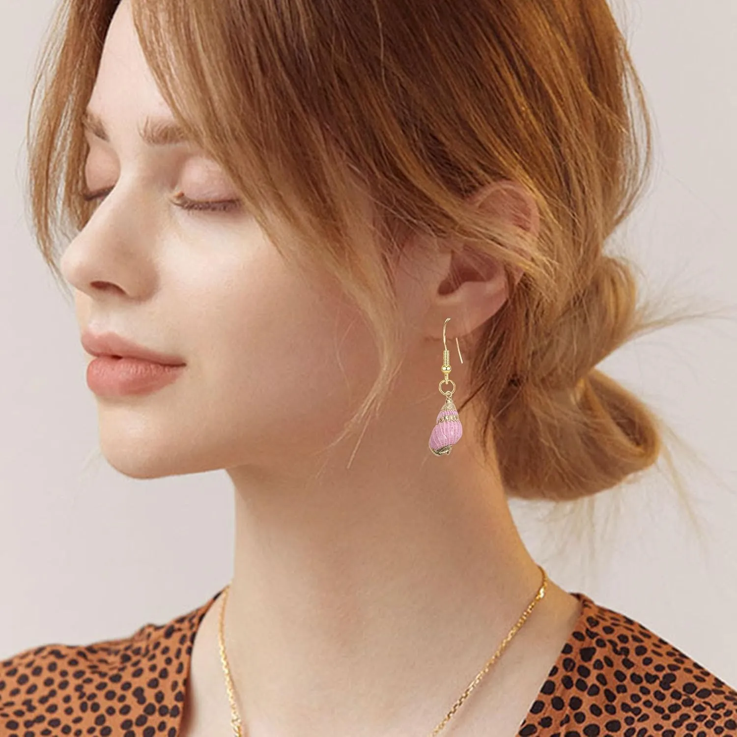Beach Jewelry Casual Seashell Conch Drop Dangle Earrings for Women