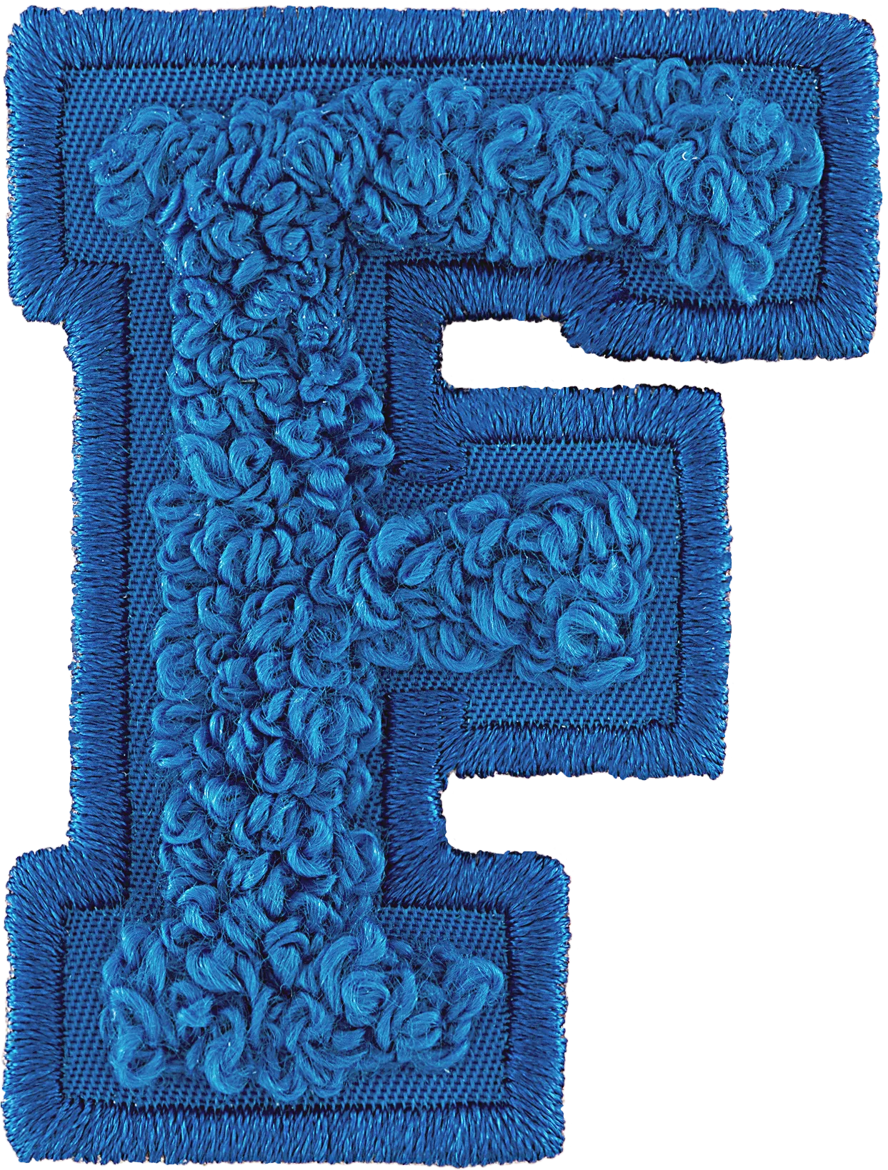 Berry Blue Letter Patch