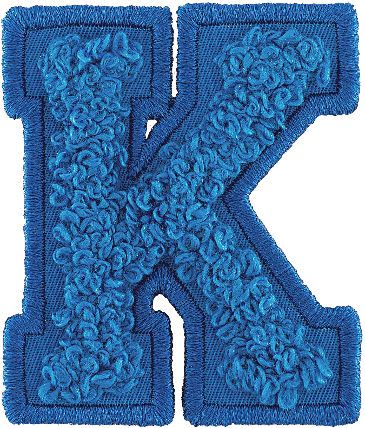 Berry Blue Letter Patch