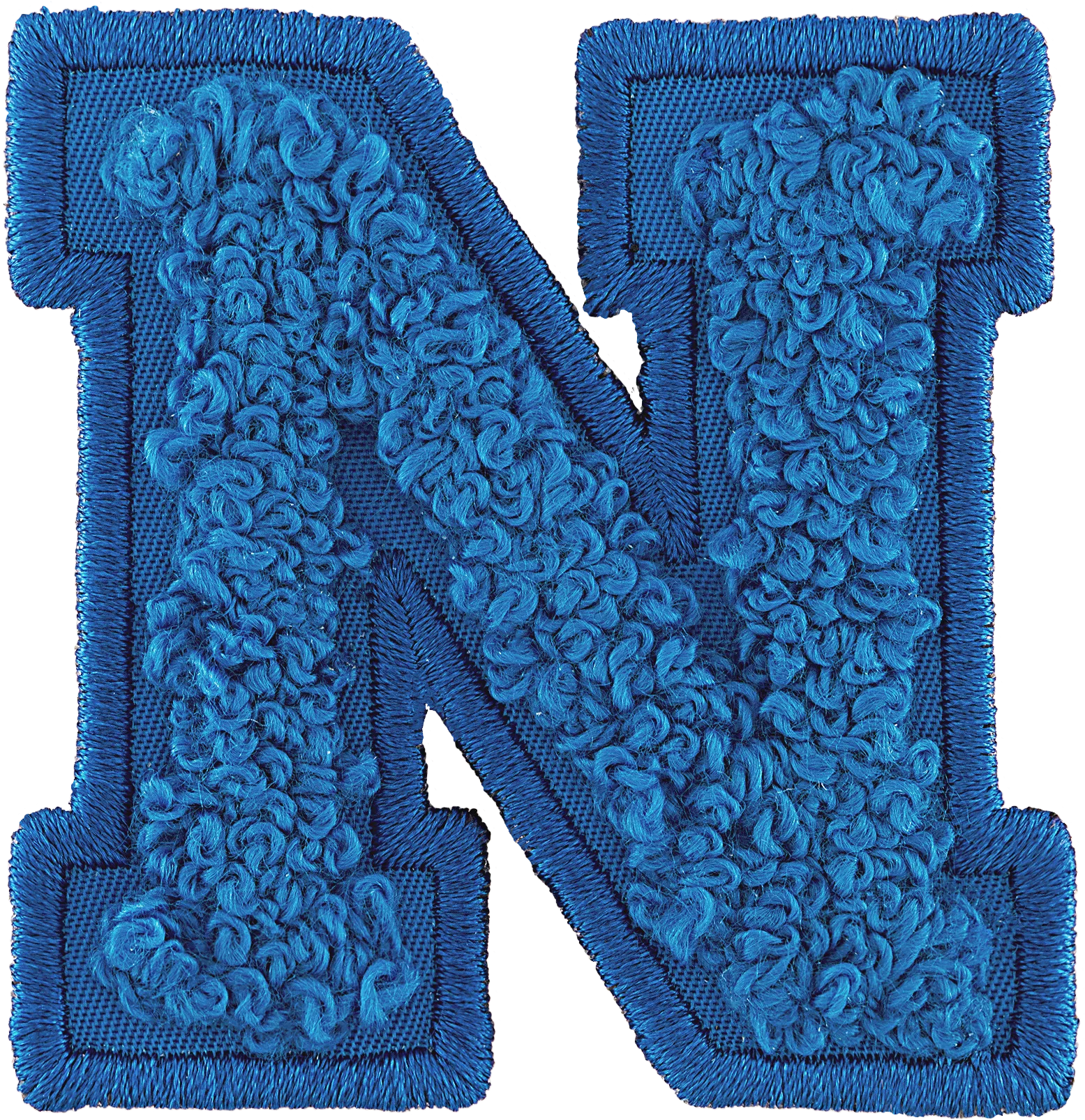 Berry Blue Letter Patch