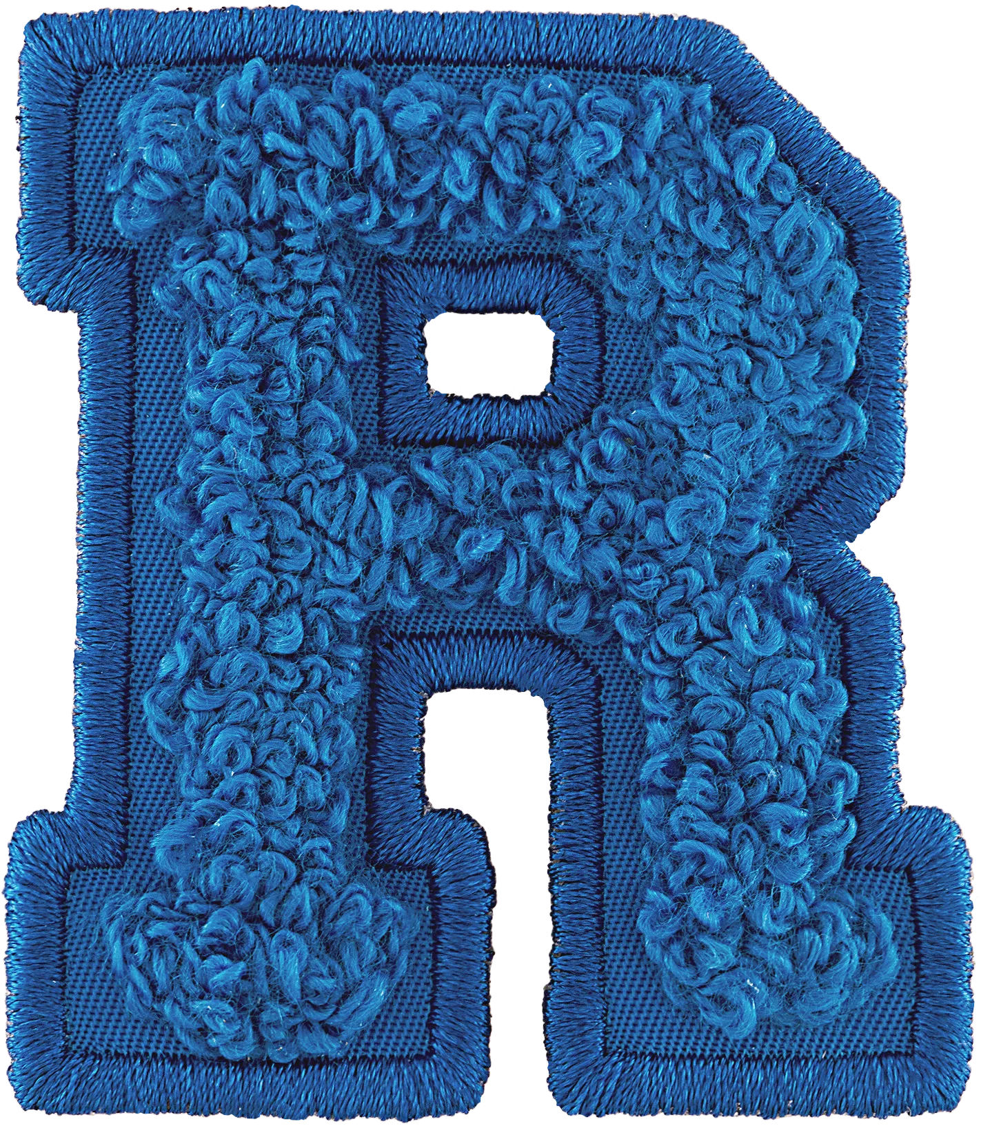 Berry Blue Letter Patch