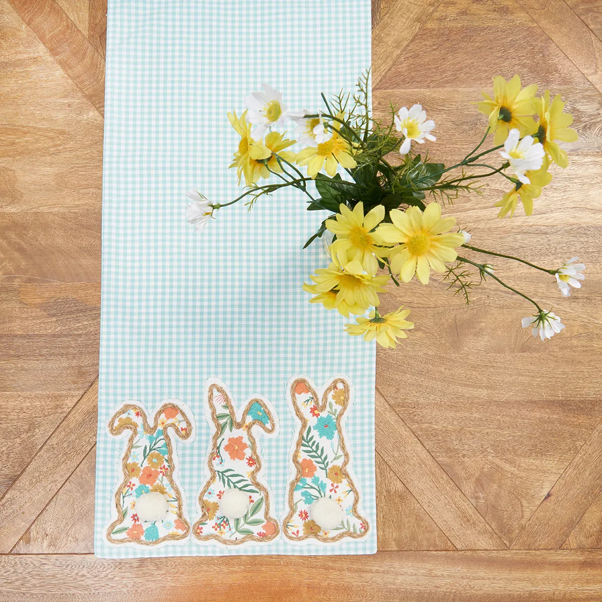 Blossom Bunny Trio Applique Runner