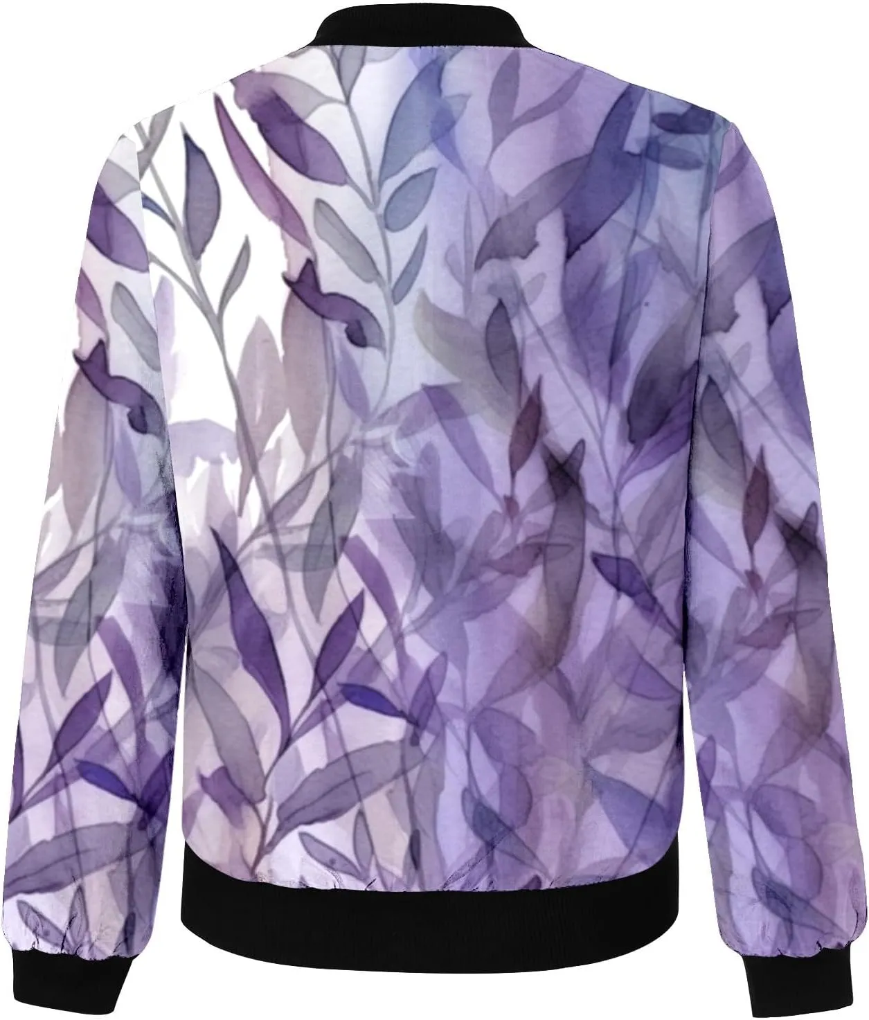 Bomber Jacket Women Casual Zip up Outerwear Windbreaker Long Sleeve Windproof Spring Fall Jackets with Pockets