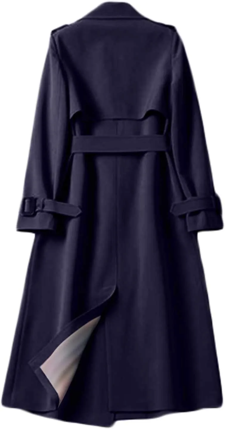 Casual Oversized Fashion Winter Coat Lapel Womens Long Outwear Women'S Coat Oversized Windproof Short Trench Coat