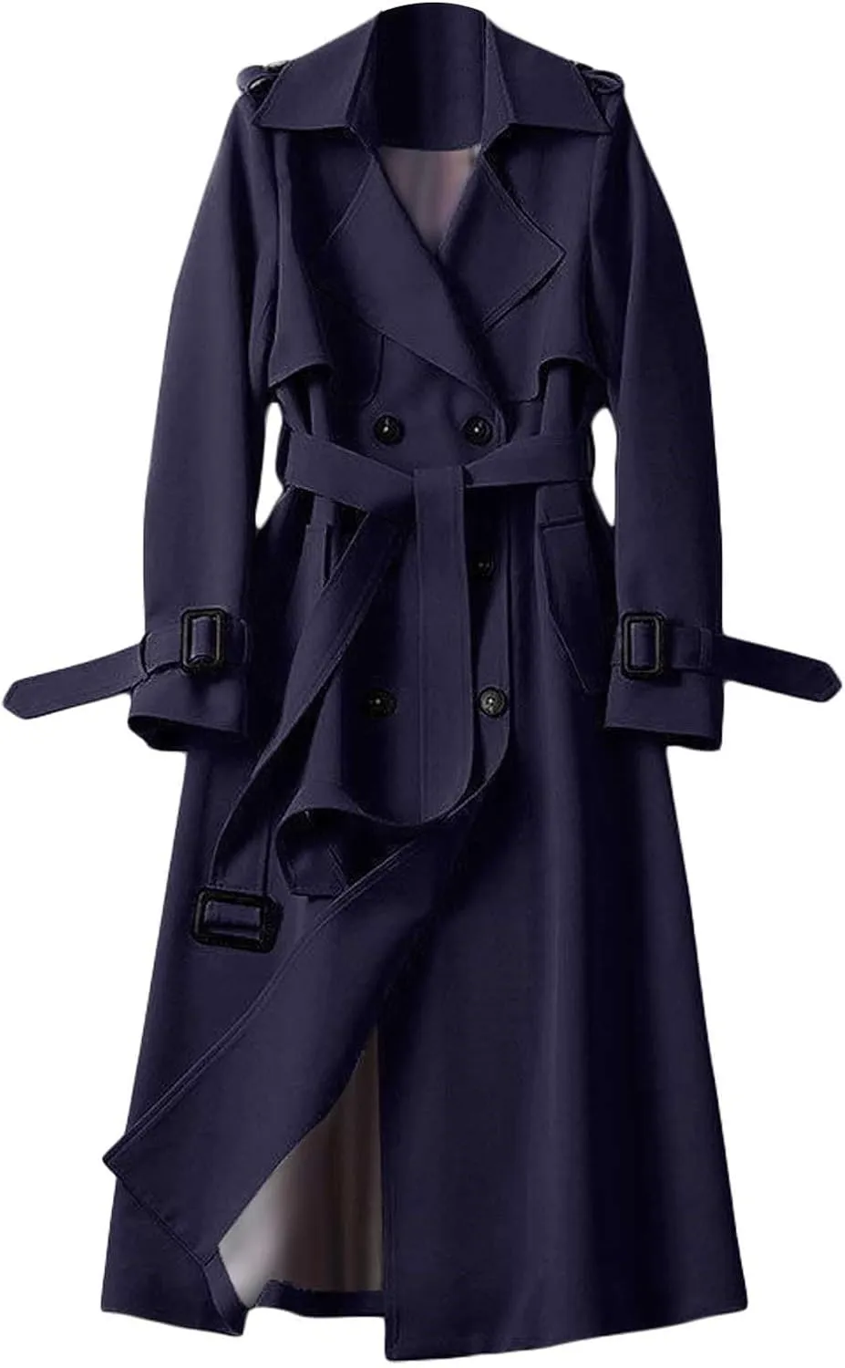 Casual Oversized Fashion Winter Coat Lapel Womens Long Outwear Women'S Coat Oversized Windproof Short Trench Coat
