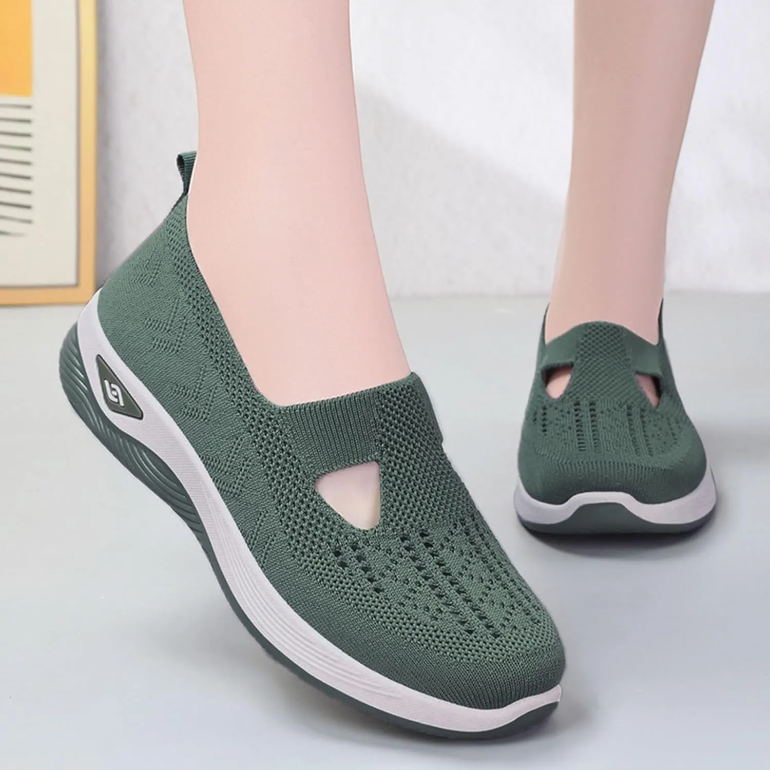 Cathalem Orthopedic Shoes for Women, 2024 New Women's Woven Breathable Soft Sole Shoes