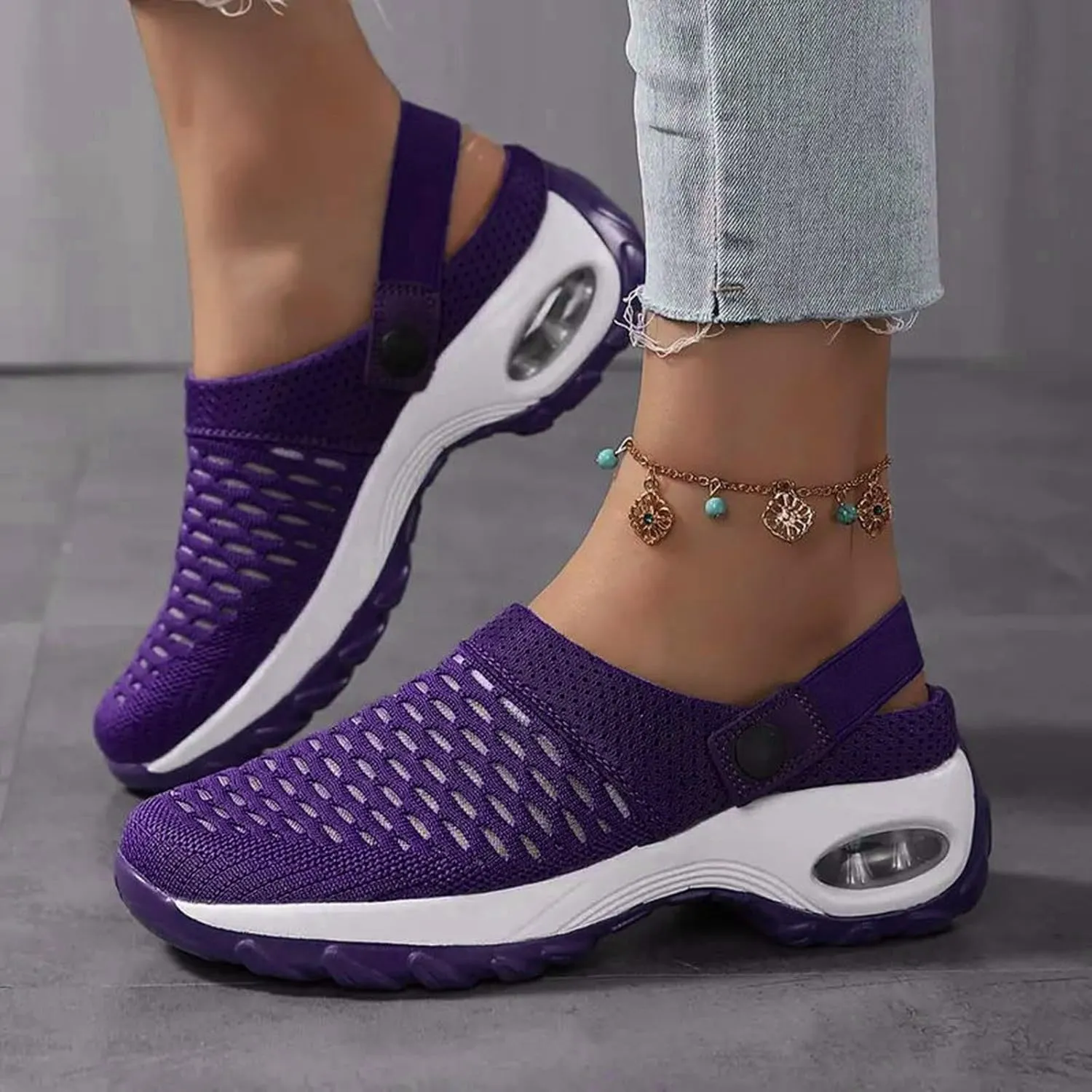Cathalem Sandals Women Comfortable, Women's Orthopedic Clogs with Air Cushion Support to Reduce Back and Knee Pressure