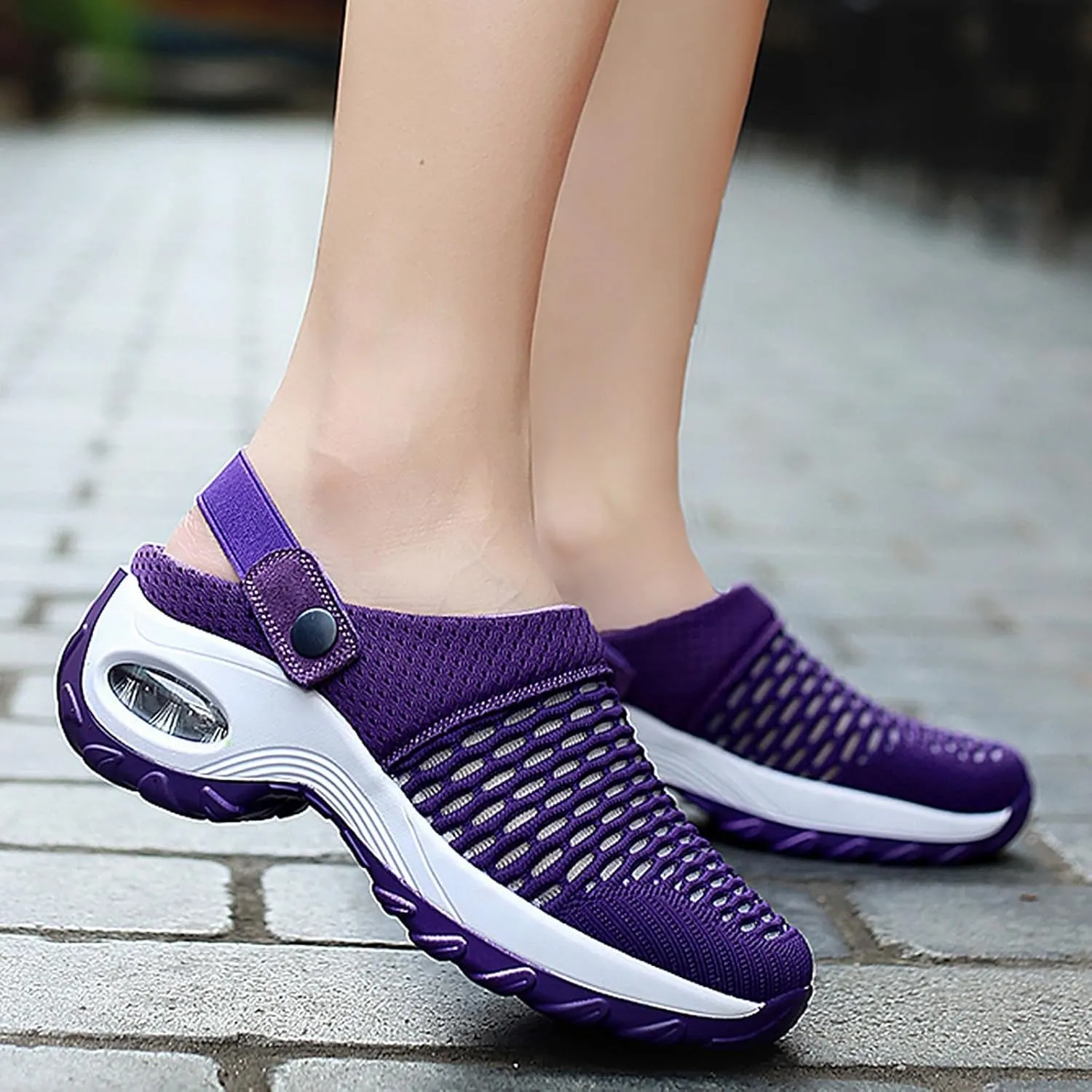 Cathalem Sandals Women Comfortable, Women's Orthopedic Clogs with Air Cushion Support to Reduce Back and Knee Pressure