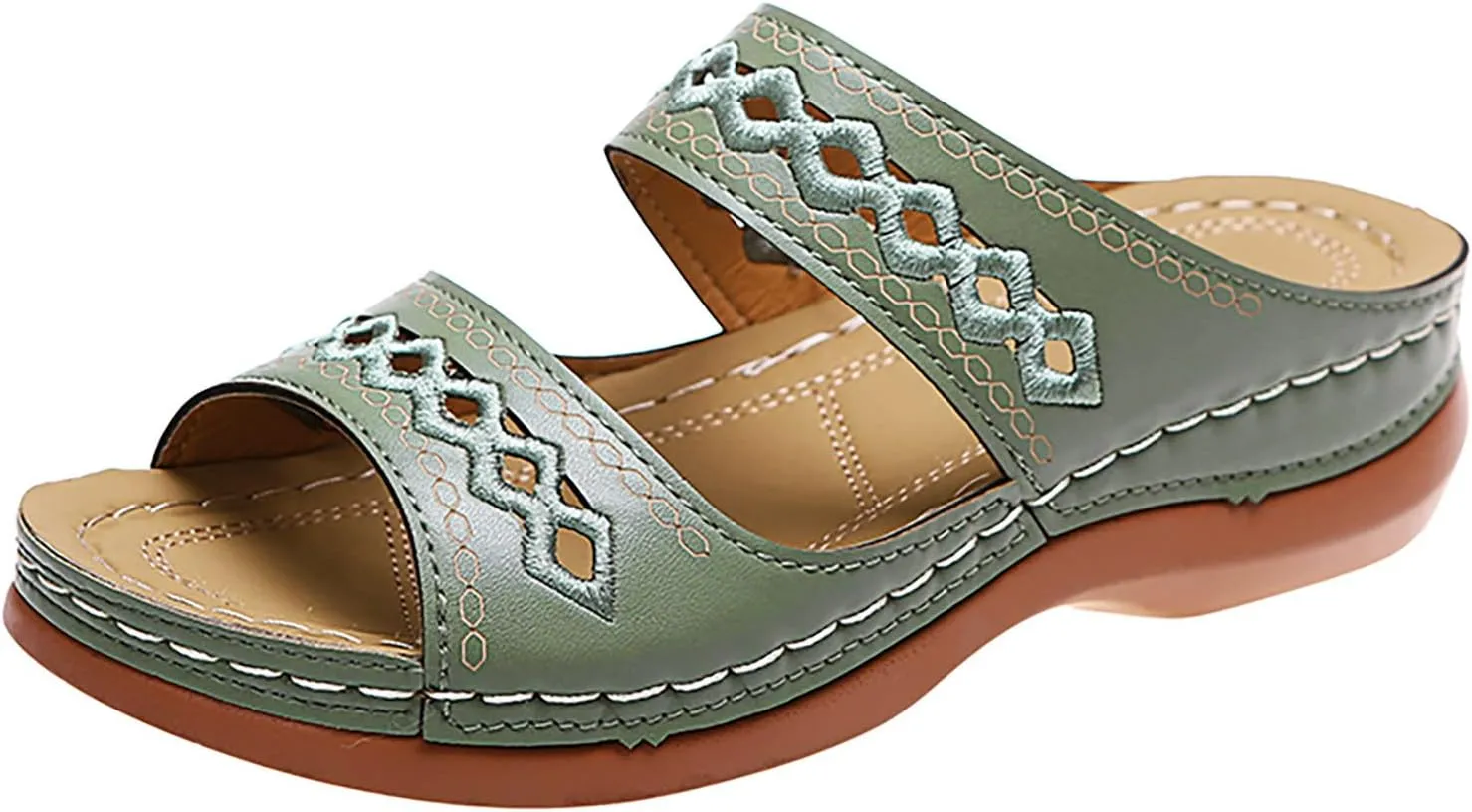 Cathalem Summer Sandals for Women 2024 Orthopedic Sandals Womens Walking Sandals with Arch Support Casual Flip Flops