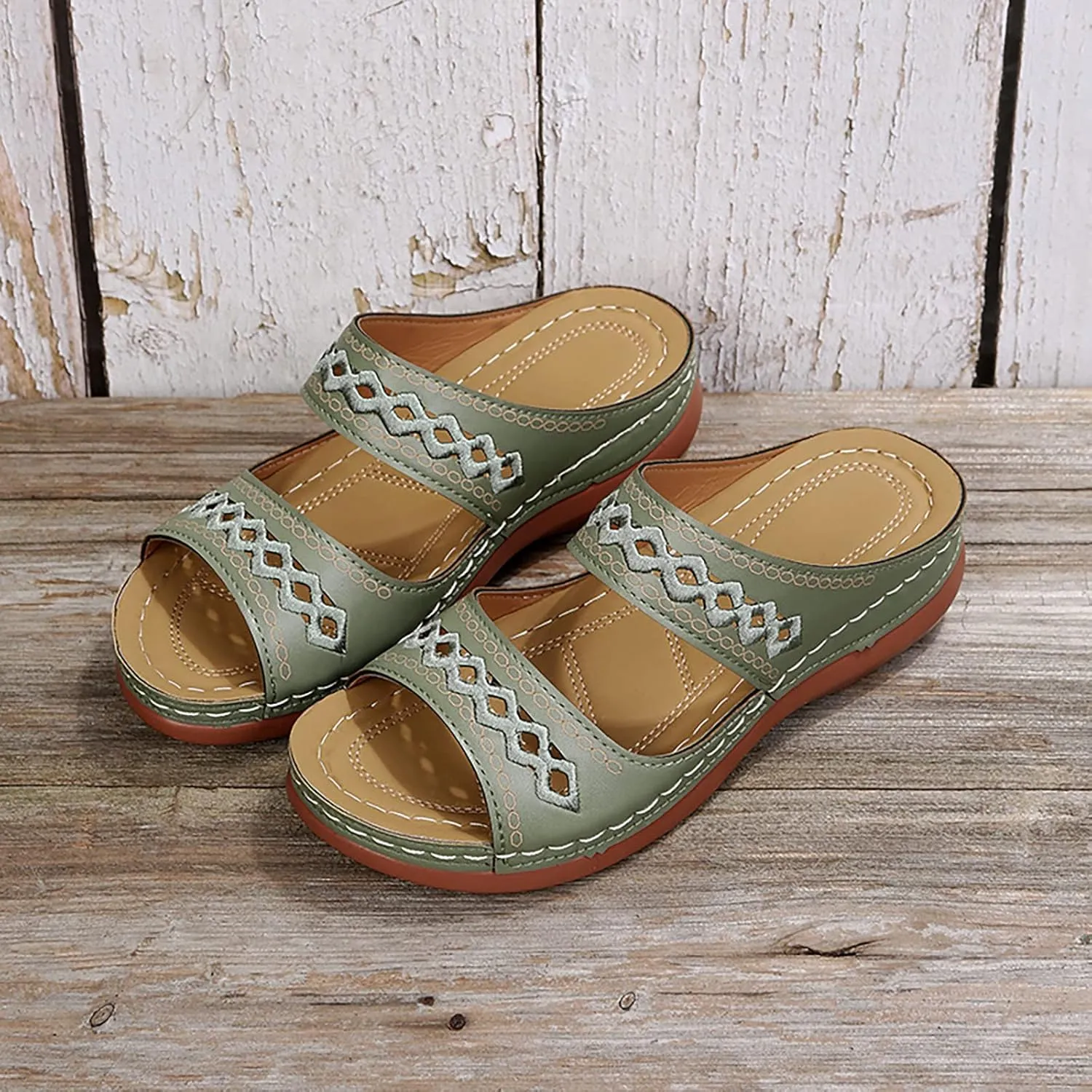 Cathalem Summer Sandals for Women 2024 Orthopedic Sandals Womens Walking Sandals with Arch Support Casual Flip Flops