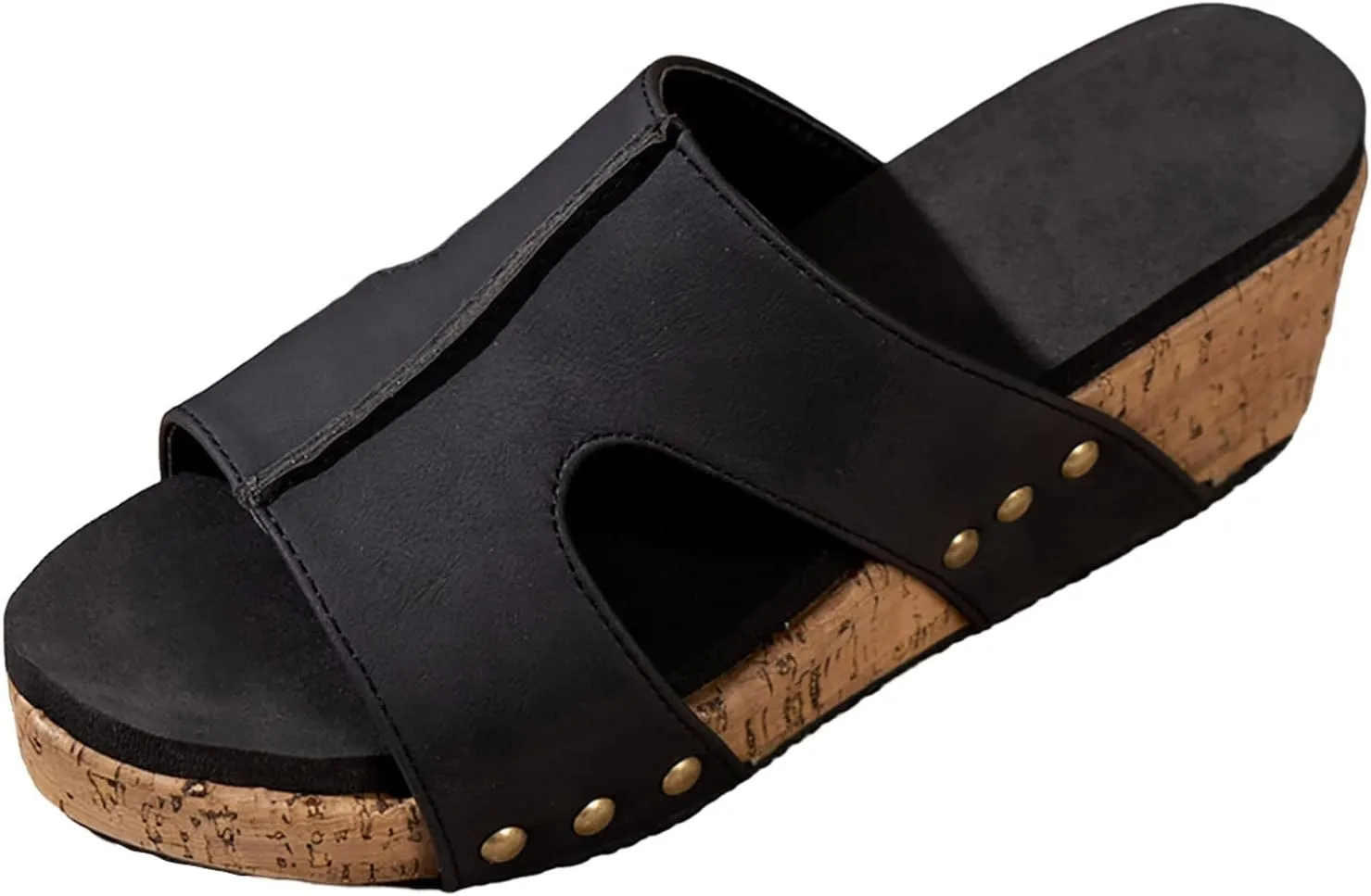 Cathalem Wedge Sandals for Women 2024, Women's Platform Wedge Sandals Open Toe Buckle Ankle Strap Espadrilles Sandals