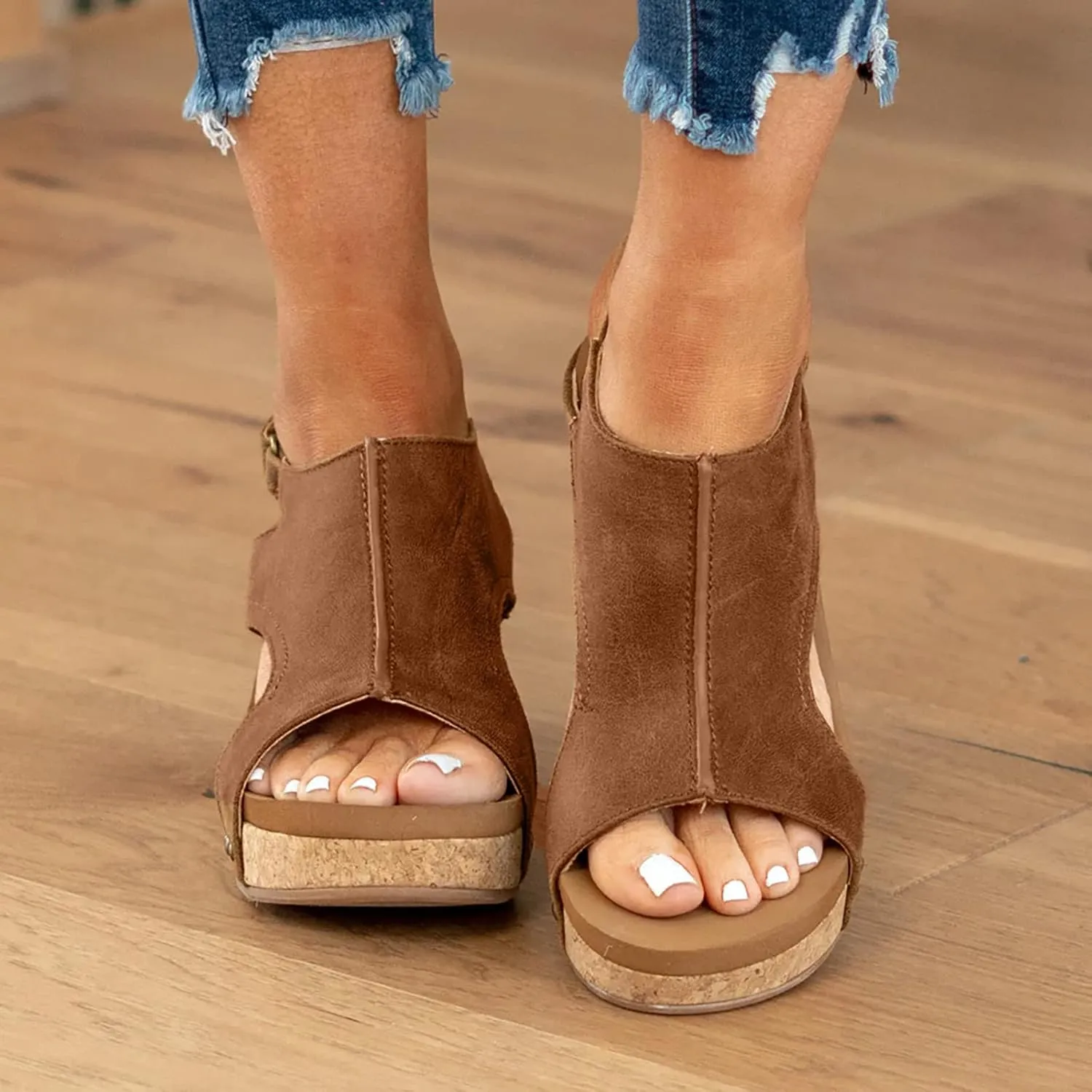 Cathalem Wedge Sandals for Women, Women's Platform Sandals Wedge Heel Sandals Casual Summer Dressy Espadrilles Wedges