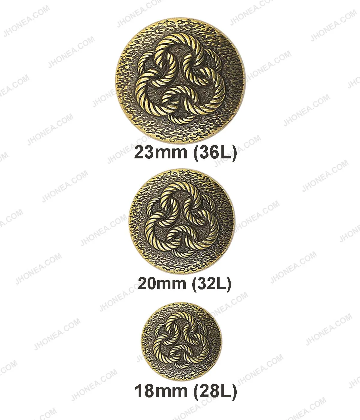 Celtic Design Antique Metal Shank Button for Men's Clothing