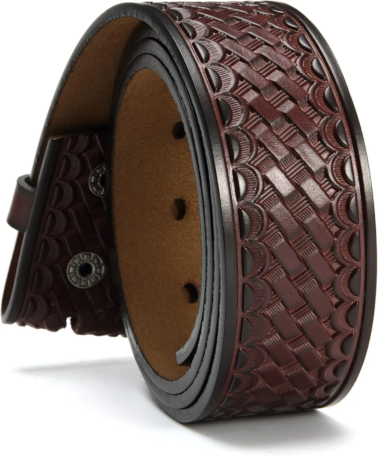 CHAOREN Western Belts for Men without Buckle - Cowboy Belt 1.5" Full Grain Leather Belt for Jeans - One Solid Piece Leather