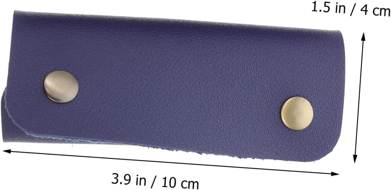 CHILDWEET Luggage Handle Wrap - Sturdy Handle Cover for Suitcase Bag Handle - PU Leather - Saddle Blue