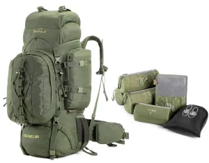Colonel 80 L Rucksack With Organizer Pack Army Green