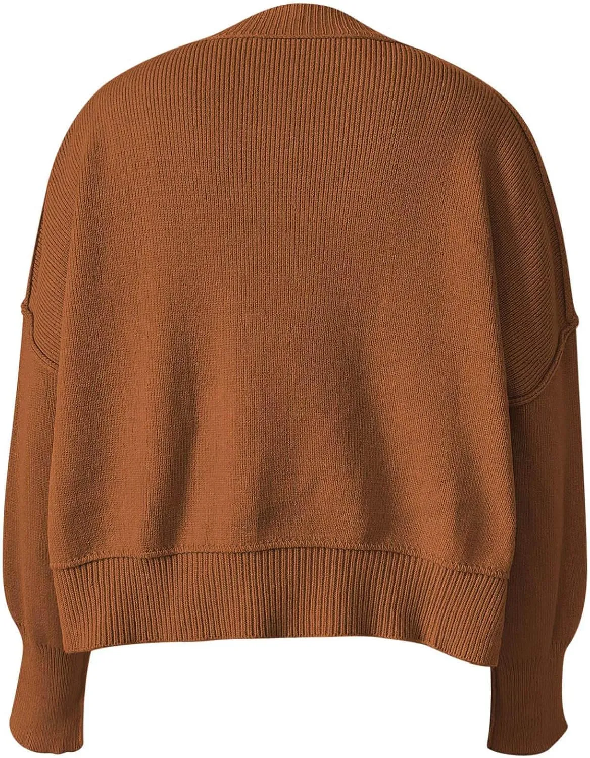 Cropped Casual Knit Pullover Sweaters for Women Oversize Long Sleeve Side Split Fashion Trendy Sweater Fall Knitted Tops