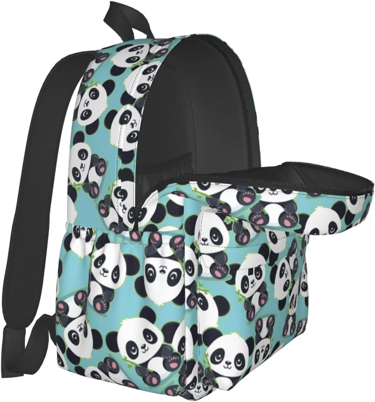 Cute Cartoon Panda Bamboo Multipurpose School Bag Bookbag for Teenage Boys Girls Daily Backpack