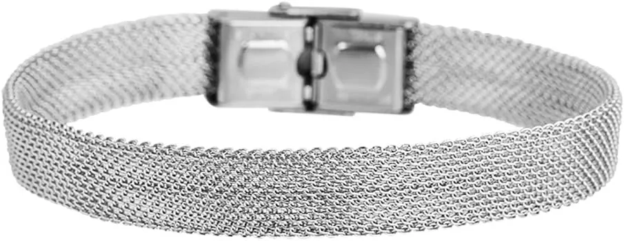 Edforce Stainless Steel Mesh Link Bracelet