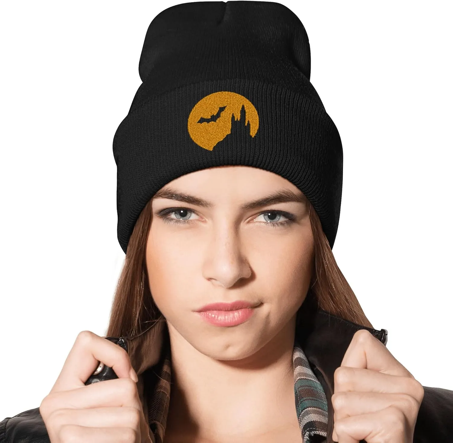 Embroidery Beanie Knit Hats for Men & Women, Embroidery Winter Hats Skull Cap