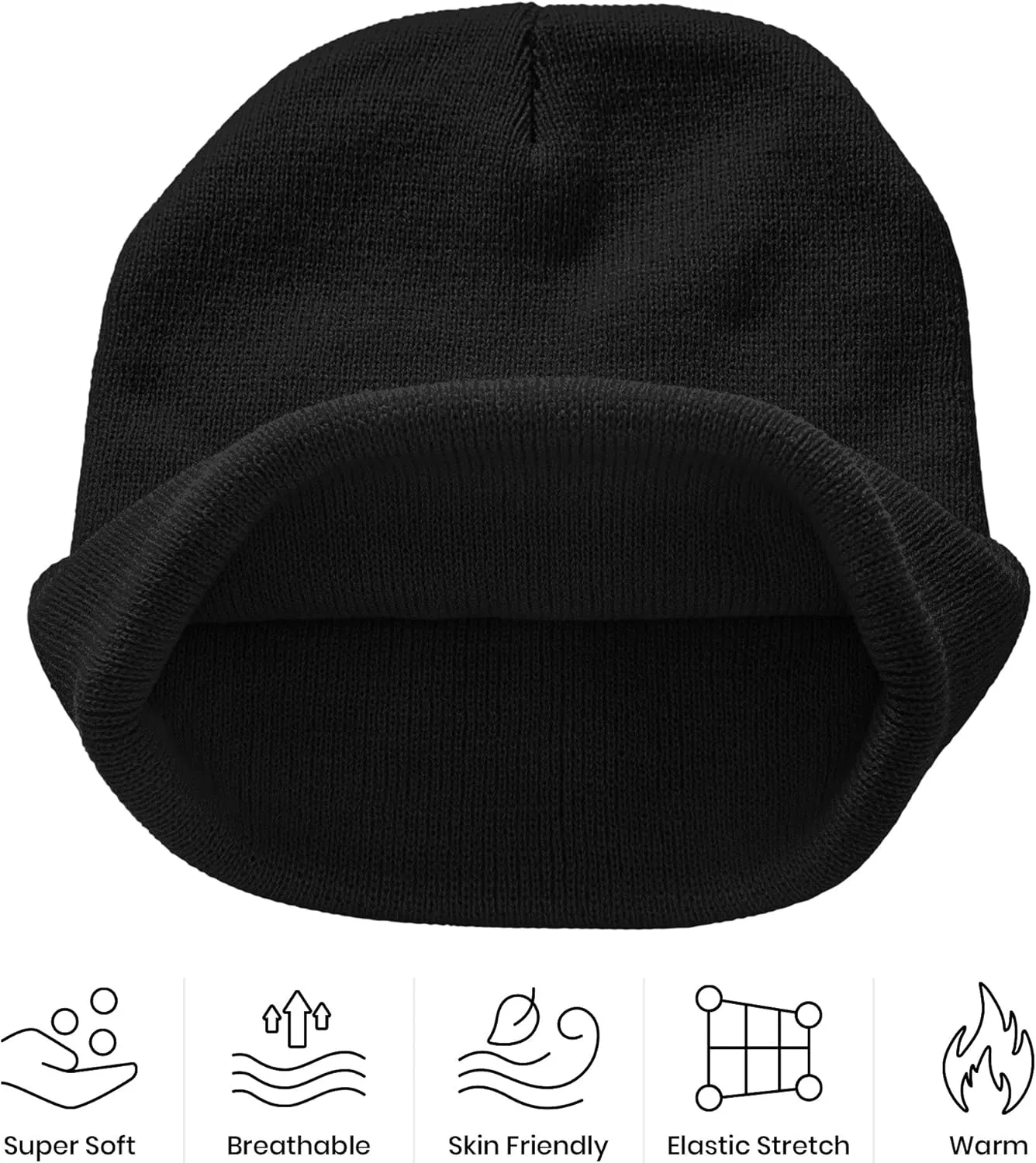 Embroidery Beanie Knit Hats for Men & Women, Embroidery Winter Hats Skull Cap