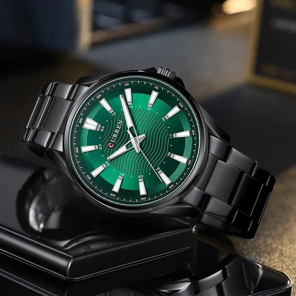 FANMIS Mens Luxury Watches Business Chronograph Dress Waterproof Stainless Steel Analog Quartz Wrist Watch