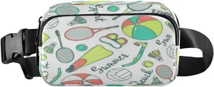 Fanny Packs for Women Men Volleyball Diving Badminton Tennis Belt Bag Waist Pouch Packs Crossbody Bags Running Hiking Fanny Pack for Girls Boys