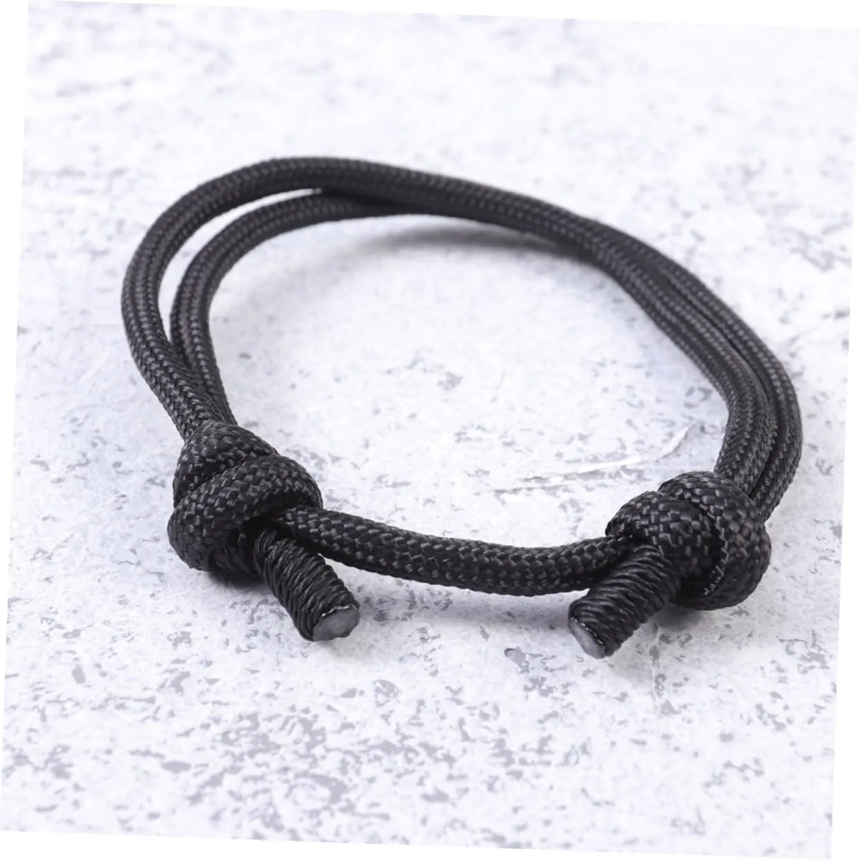 FRCOLOR Adjustable Handmade Woven Bracelet for Women Fashionable Black Braided Hand Chain Jewelry for Birthdays